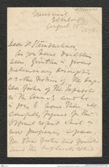 Nachlass Franz Steindachner, Brief von Momsen? an Franz Steindachner (10.08.1878), Inv.Nr. 347.01, Seite 1